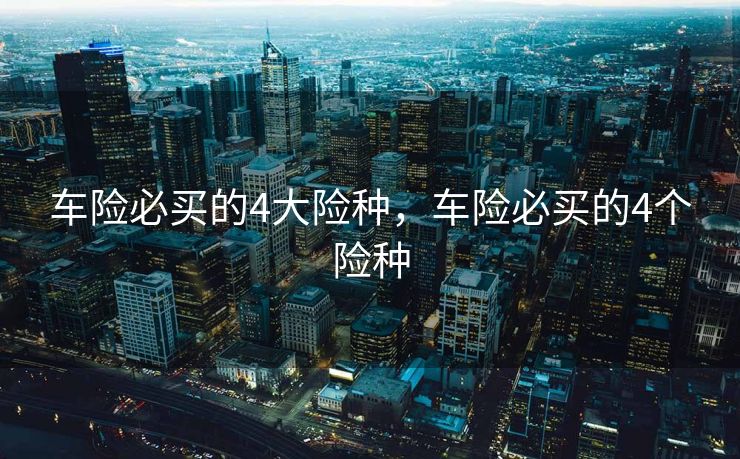 车险必买的4大险种，车险必买的4个险种