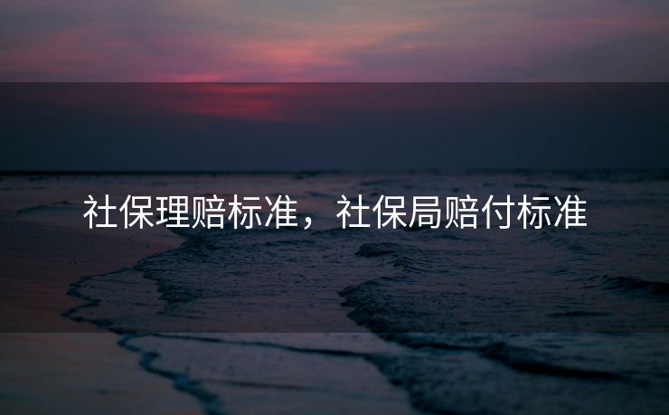 社保理赔标准，社保局赔付标准