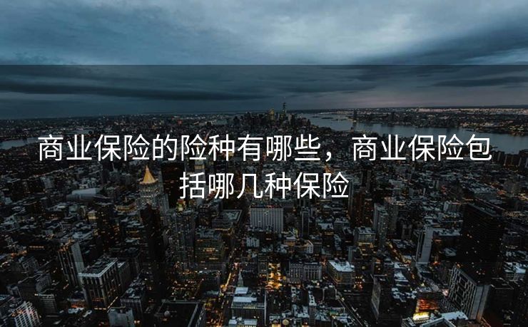 商业保险的险种有哪些，商业保险包括哪几种保险