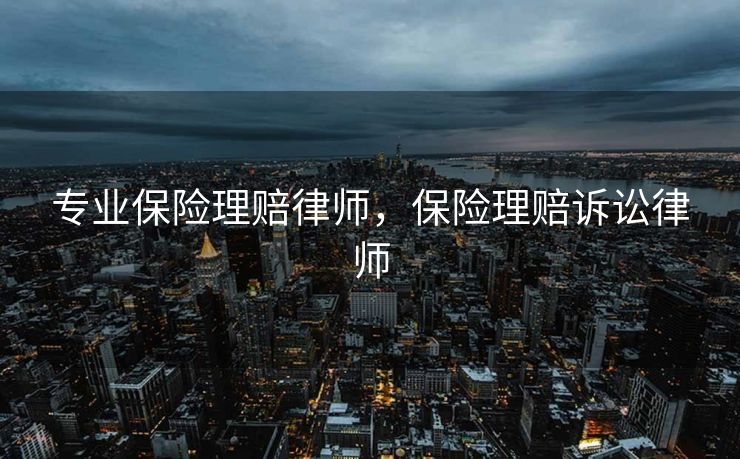 专业保险理赔律师，保险理赔诉讼律师