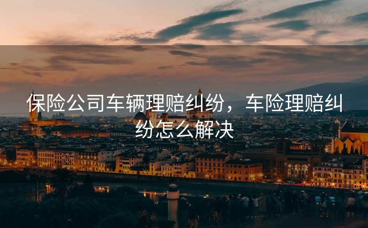 保险公司车辆理赔纠纷，车险理赔纠纷怎么解决