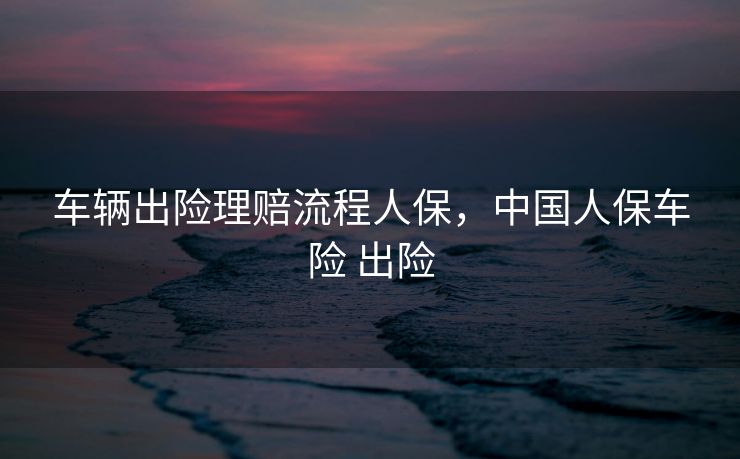 车辆出险理赔流程人保，中国人保车险 出险
