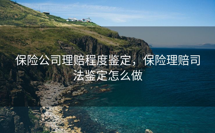 保险公司理赔程度鉴定，保险理赔司法鉴定怎么做