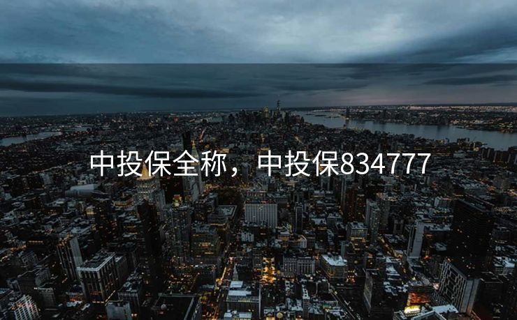 中投保全称，中投保834777