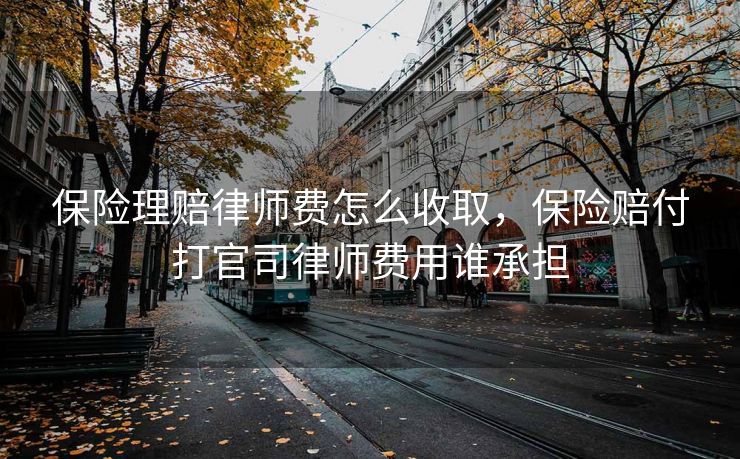 保险理赔律师费怎么收取，保险赔付打官司律师费用谁承担