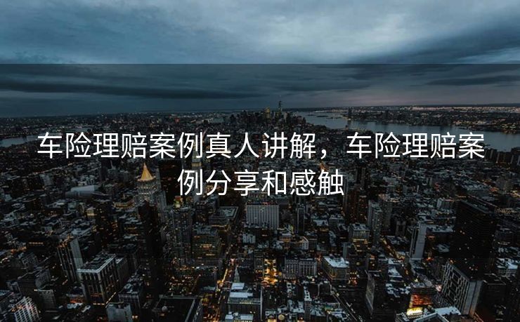 车险理赔案例真人讲解，车险理赔案例分享和感触