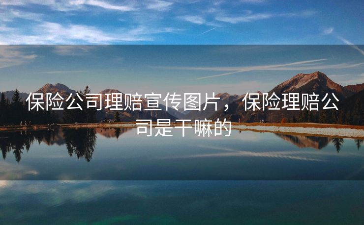 保险公司理赔宣传图片，保险理赔公司是干嘛的