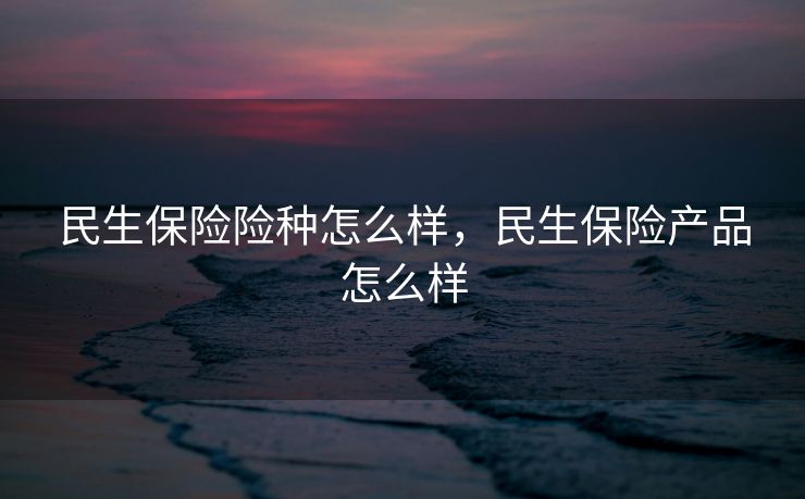 民生保险险种怎么样，民生保险产品怎么样