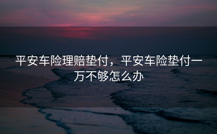 平安车险理赔垫付，平安车险垫付一万不够怎么办