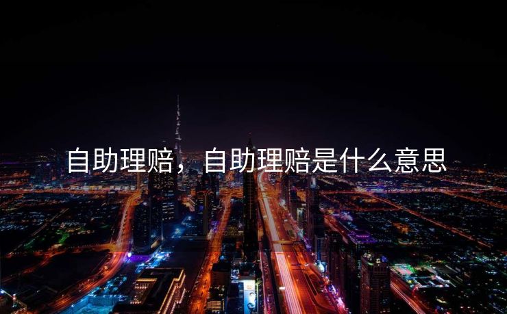 自助理赔,自助理赔是什么意思 自助理赔,自助理赔是什么意思