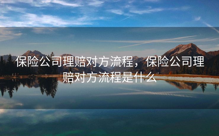 保险公司理赔对方流程，保险公司理赔对方流程是什么