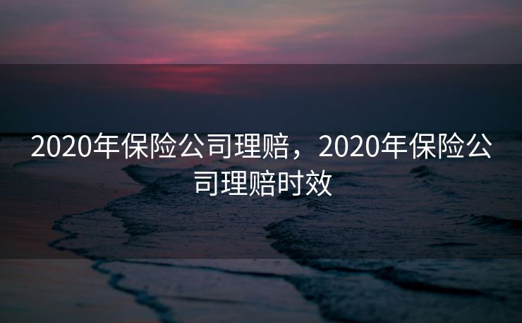 2020年保险公司理赔，2020年保险公司理赔时效