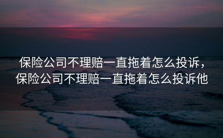保险公司不理赔一直拖着怎么投诉，保险公司不理赔一直拖着怎么投诉他