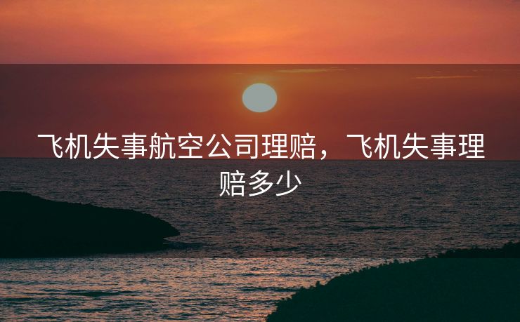飞机失事航空公司理赔,飞机失事理赔多少 飞机失事航空公司理赔,飞机失事理赔多少