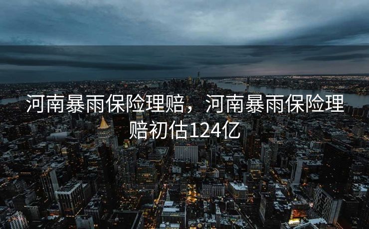河南暴雨保险理赔，河南暴雨保险理赔初估124亿