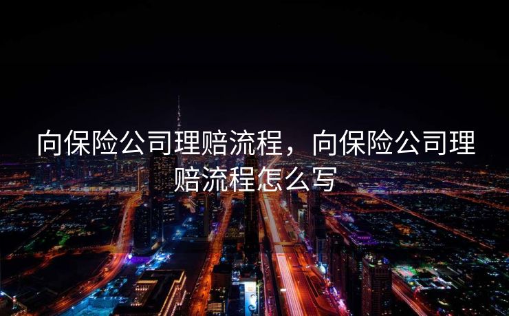 向保险公司理赔流程，向保险公司理赔流程怎么写