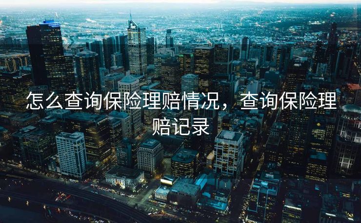 怎么查询保险理赔情况，查询保险理赔记录