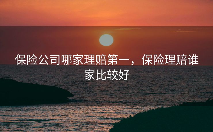 保险公司哪家理赔第一，保险理赔谁家比较好