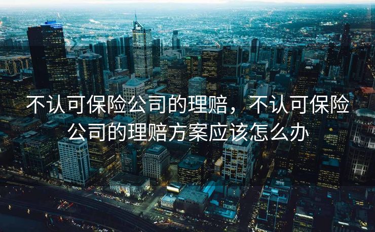 不认可保险公司的理赔，不认可保险公司的理赔方案应该怎么办
