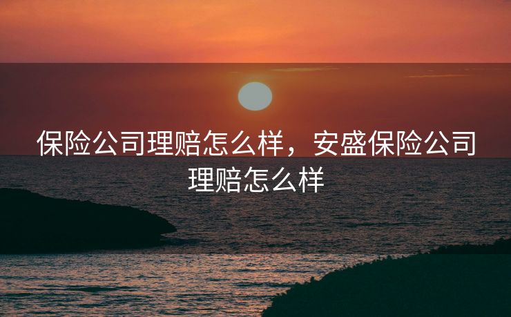 保险公司理赔怎么样，安盛保险公司理赔怎么样