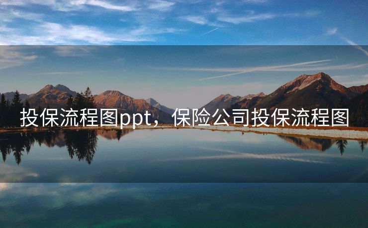投保流程图ppt，保险公司投保流程图