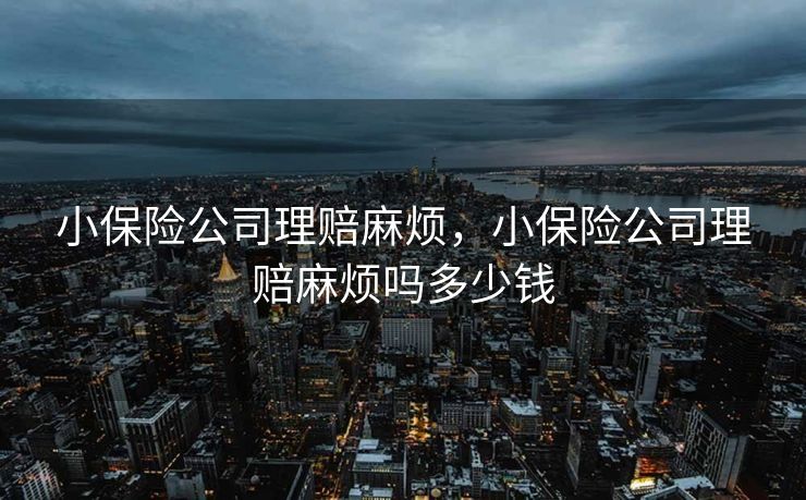 小保险公司理赔麻烦，小保险公司理赔麻烦吗多少钱