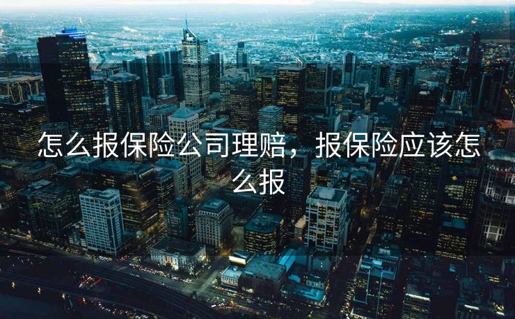 怎么报保险公司理赔，报保险应该怎么报