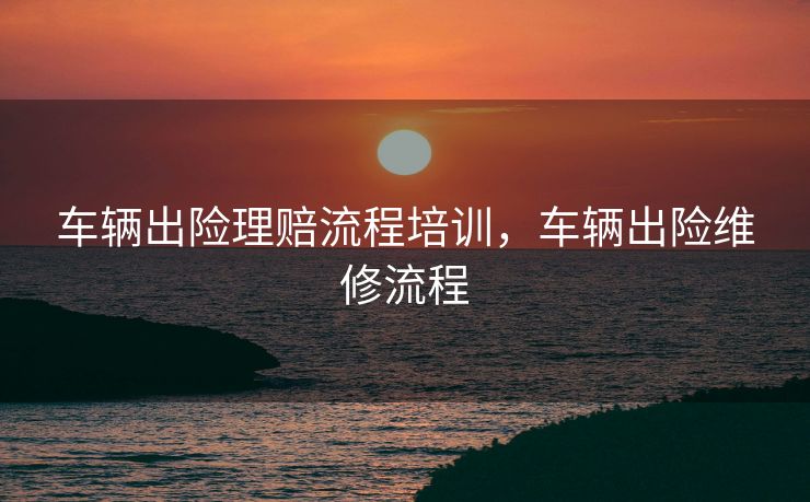 车辆出险理赔流程培训，车辆出险维修流程
