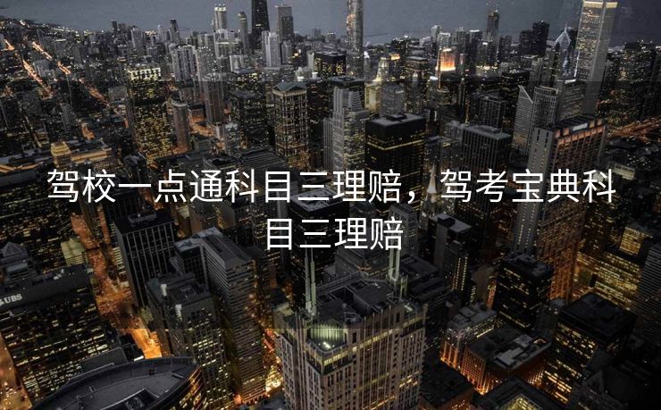 驾校一点通科目三理赔，驾考宝典科目三理赔