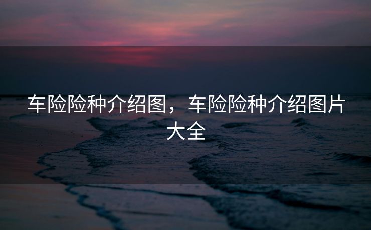 车险险种介绍图，车险险种介绍图片大全