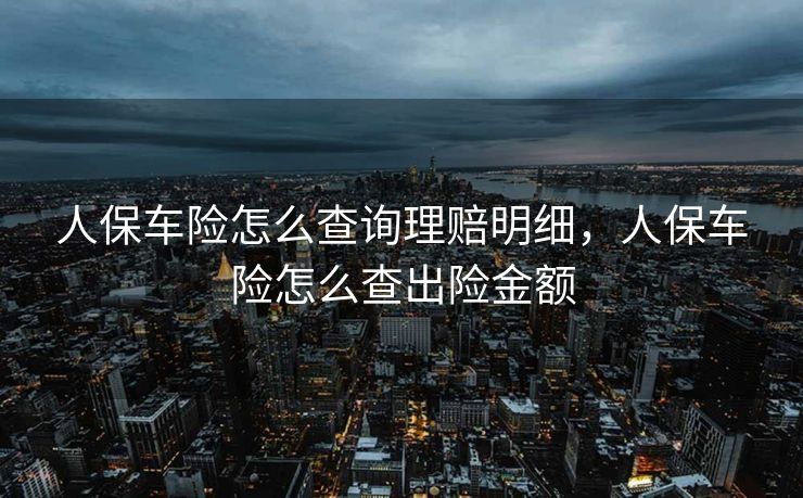 人保车险怎么查询理赔明细,人保车险怎么查出险金额 人保车险怎么查询理赔明细,人保车险怎么查出险金额