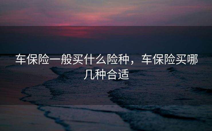 车保险一般买什么险种,车保险买哪几种合适 车保险一般买什么险种,车保险买哪几种合适