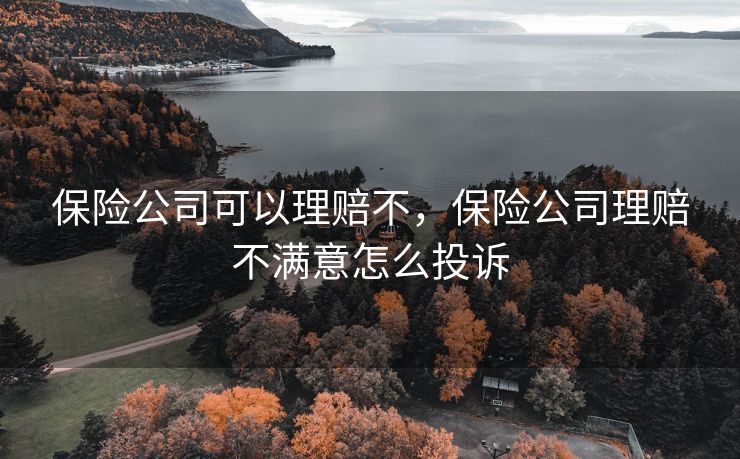 保险公司可以理赔不，保险公司理赔不满意怎么投诉
