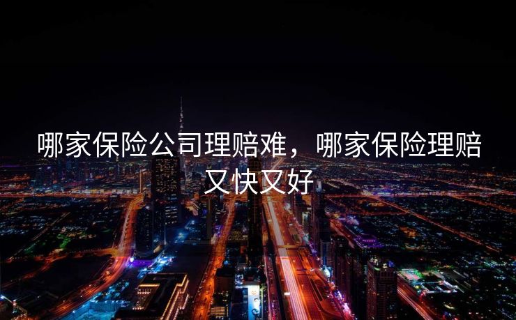 哪家保险公司理赔难，哪家保险理赔又快又好