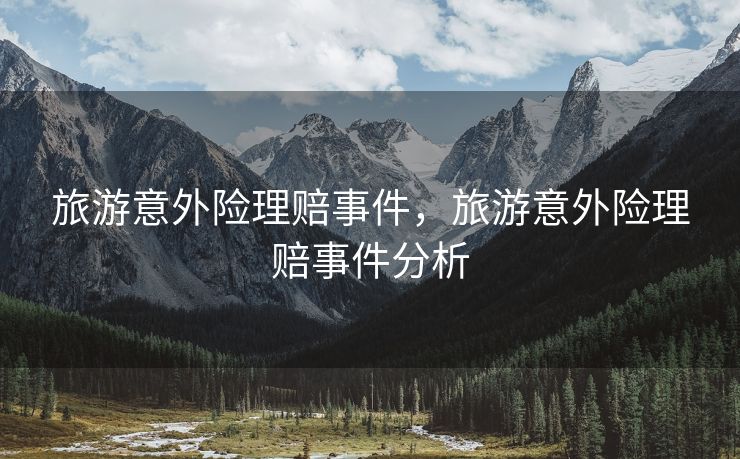 旅游意外险理赔事件，旅游意外险理赔事件分析