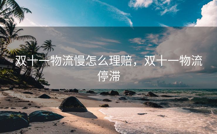 双十一物流慢怎么理赔，双十一物流停滞