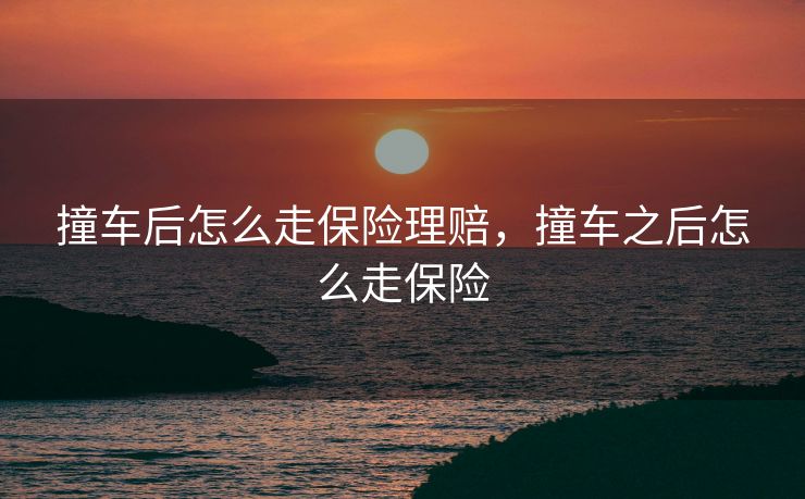 撞车后怎么走保险理赔，撞车之后怎么走保险