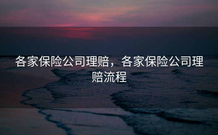 各家保险公司理赔，各家保险公司理赔流程